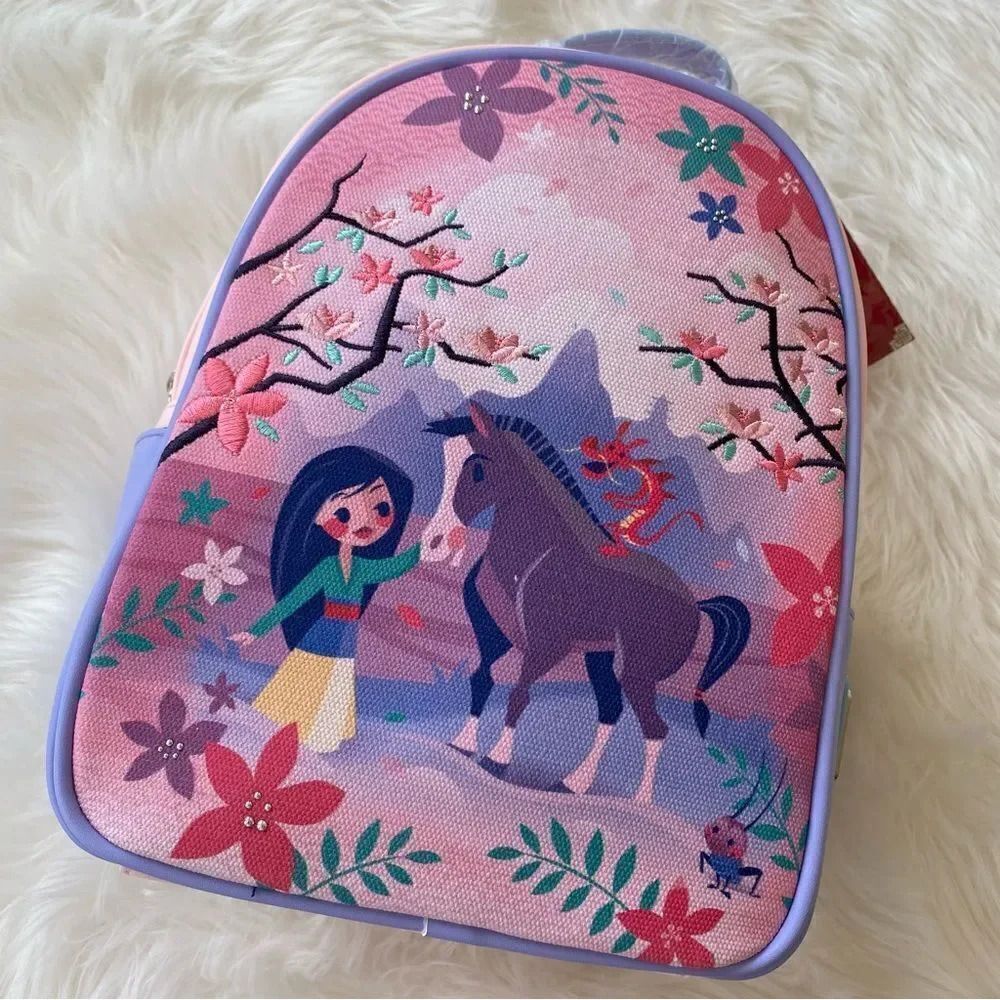 Loungefly Disney Mulan & Friends Canvas Pastel Mini Backpack